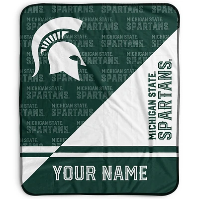 Pegasus Michigan State Spartans 50" x 60" Split Wordmark Personalized Fleece Blanket