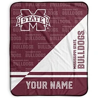 Pegasus Mississippi State Bulldogs 50" x 60" Split Wordmark Personalized Fleece Blanket