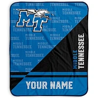 Pegasus Middle Tennessee State University Lightning 50" x 60" Split Wordmark Personalized Fleece Blanket