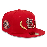 Men's New Era Red St. Louis Cardinals  Gold Leaf 59FIFTY Fitted Hat