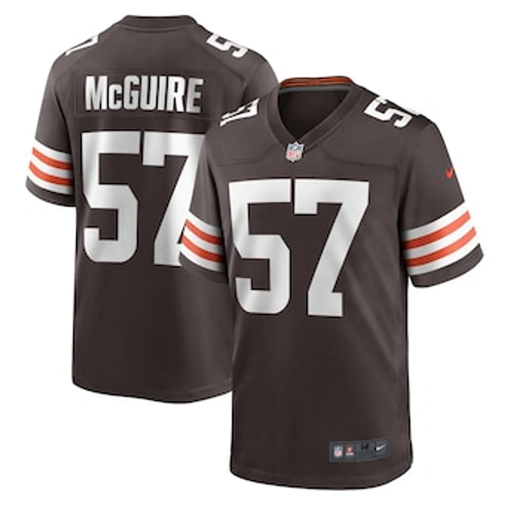 Men's Nike Isaiah McGuire  Brown Cleveland Browns Team Game Jersey