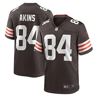 Men's Nike Jordan Akins  Brown Cleveland Browns Team Game Jersey