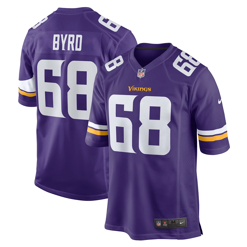 Men's Nike Henry Byrd  Purple Minnesota Vikings Team Game Jersey