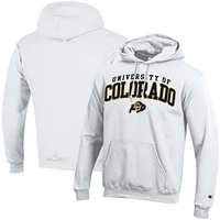 Men's Champion  White Colorado Buffaloes Property of Powerblend Pullover Hoodie