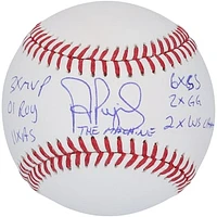 Albert Pujols St. Louis Cardinals Autographed Baseball with Multiple Inscriptions - Limited Edition of 12