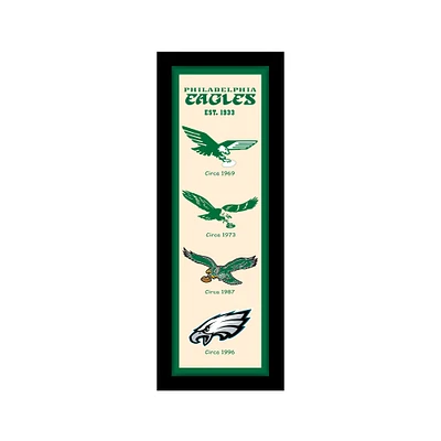 Philadelphia Eagles 12" x 36" Logo Heritage Framed Banner