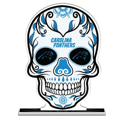 Carolina Panthers 10" Sugar Skull Standee
