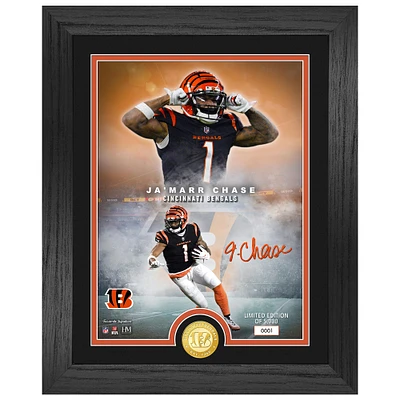 Highland Mint Ja'Marr Chase Cincinnati Bengals 13'' x 16'' Bronze Coin Photo Mint