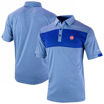 Men's Columbia Blue Detroit Pistons Omni-Wick Total Control Polo