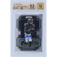 Rookie Card BGS 9.5: DeVonta Smith Philadelphia Eagles Autographed 2021 Panini Prizm Beckett Fanatics Witnessed Authenticated Card with Inscription