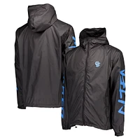 Men's Black Charlotte FC Graffiti Hoodie Full-Zip Windbreaker