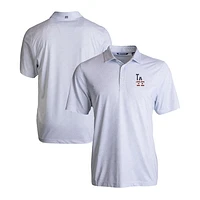 Men's Cutter & Buck  White Los Angeles Dodgers Stars & Stripes Pike Eco Pebble Print Stretch Recycled Polo