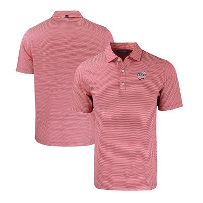 Men's Cutter & Buck  Red/White Washington Nationals Stars Stripes Forge Eco Double Stripe Stretch Recycled Polo