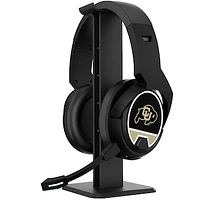 Keyscaper Black Colorado Buffaloes Wireless Bluetooth Gaming Headphones & Stand