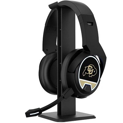 Keyscaper Black Colorado Buffaloes Wireless Bluetooth Gaming Headphones & Stand