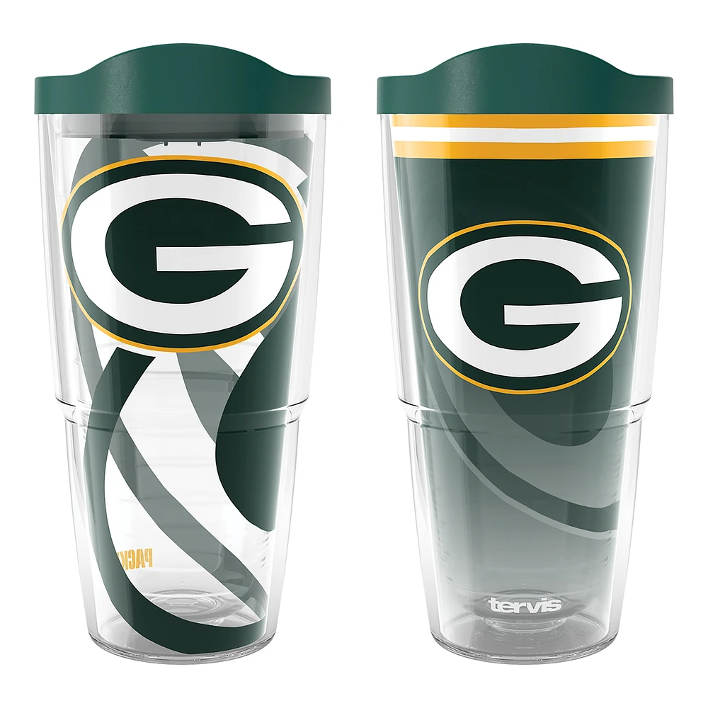 Tervis  Green Bay Packers 24oz NFL 2 PACK Genuine & Forever Fan