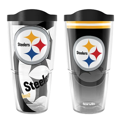 Tervis  Pittsburgh Steelers 24oz NFL 2 PACK Genuine & Forever Fan