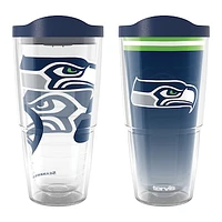 Tervis  Seattle Seahawks 24oz NFL 2 PACK Genuine & Forever Fan