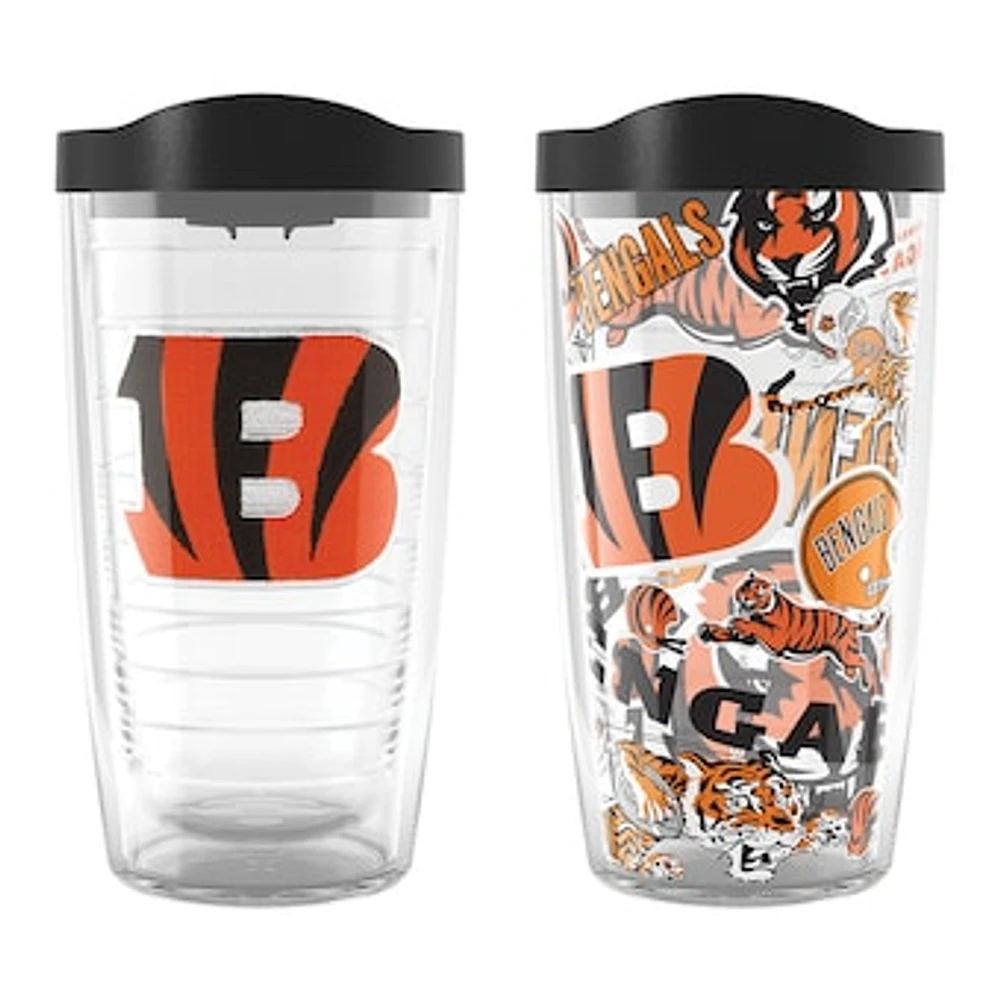 Tervis Cincinnati Bengals Two-Pack 16oz. Allover Classic Tumbler Set