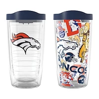 Tervis Denver Broncos Two-Pack 16oz. Allover Classic Tumbler Set