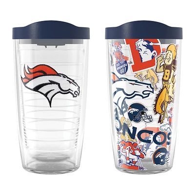 Tervis Denver Broncos Two-Pack 16oz. Allover Classic Tumbler Set