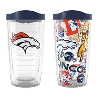 Tervis Denver Broncos Two-Pack 16oz. Allover Classic Tumbler Set