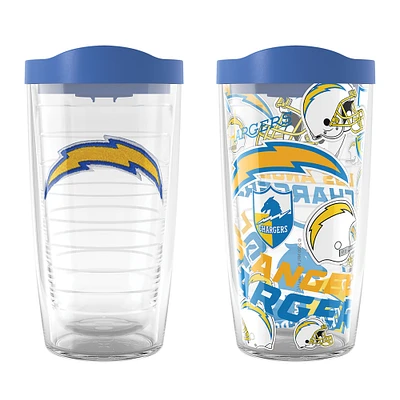 Tervis Los Angeles Chargers Two-Pack 16oz. Allover Classic Tumbler Set