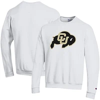 Men's Champion  White Colorado Buffaloes Primary Logo Pullover Sweatshirt