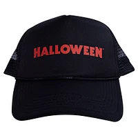 Unisex Contenders Clothing Black Halloween Logo Trucker Hat