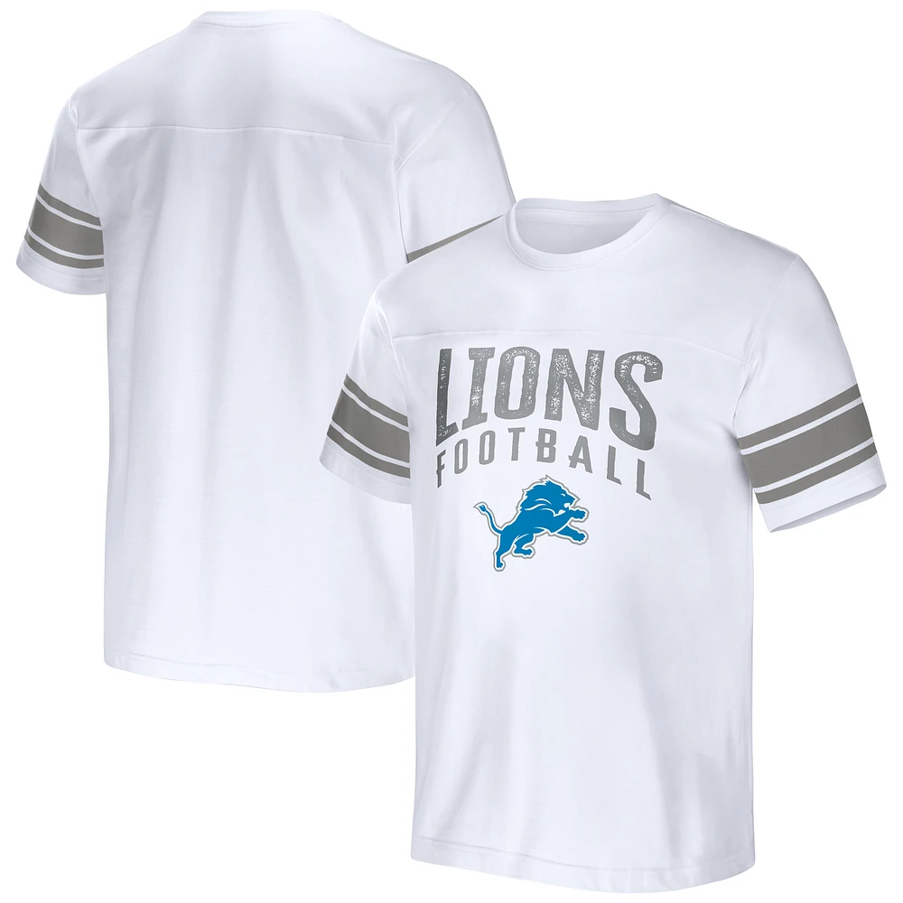 Men's NFL x Darius Rucker Collection by Fanatics White Detroit Lions Domestic Football T-Shirt