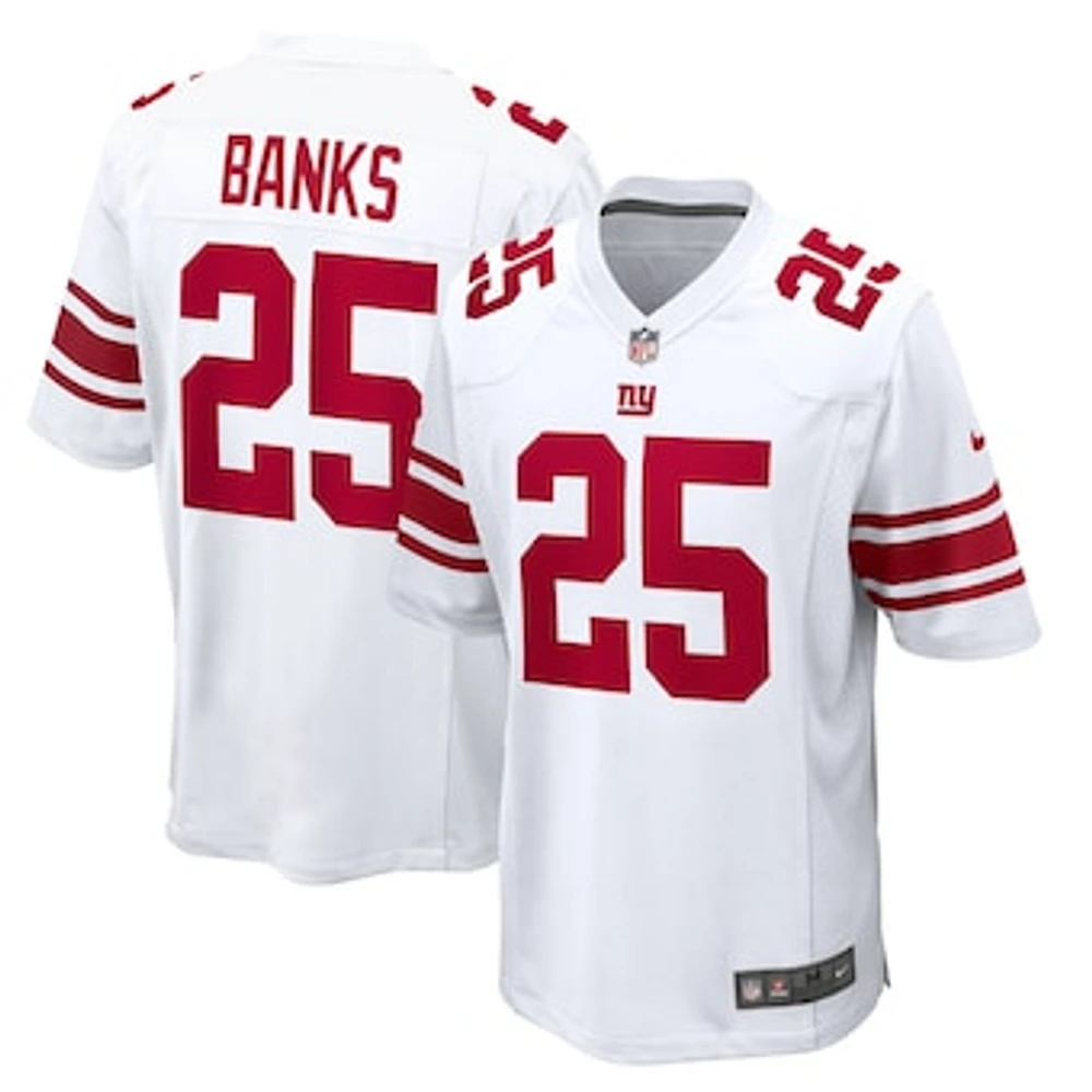 Men's Nike Deonte Banks White New York Giants Game Jersey