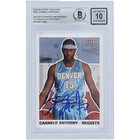 Carmelo Anthony Denver Nuggets Autographed 2003-04 Fleer Tradition #263 Beckett Fanatics Witnessed Authenticated 10 Rookie Card