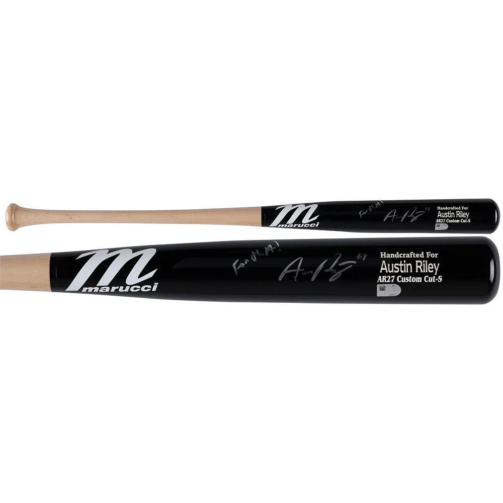 Austin Riley Atlanta Braves Autographed Marucci Game Model Bat with "For The A!" Inscription