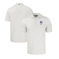 Men's Cutter & Buck  White/Gray New York Mets Stars Stripes Big Tall Pike Eco Symmetry Print Stretch Recycled Polo