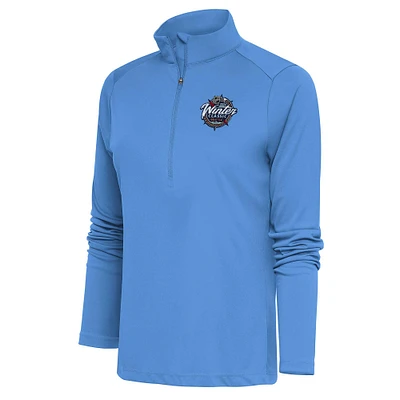 Women's Antigua  Powder Blue 2024 NHL Winter Classic Tribute Half-Zip Pullover Top