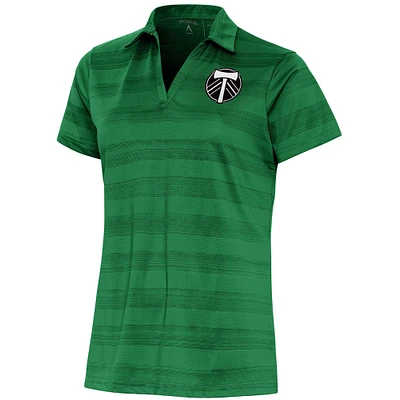 Women's Antigua  Green Portland Timbers Brushed Metallic Compass Polo