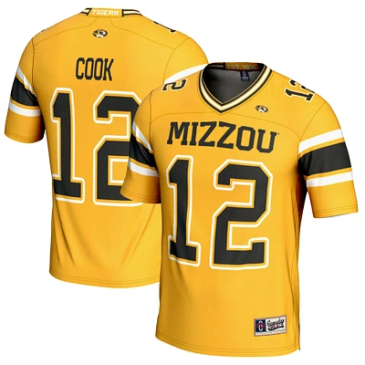Men's GameDay Greats Brady Cook Gold Missouri Tigers NIL Player Football Jersey