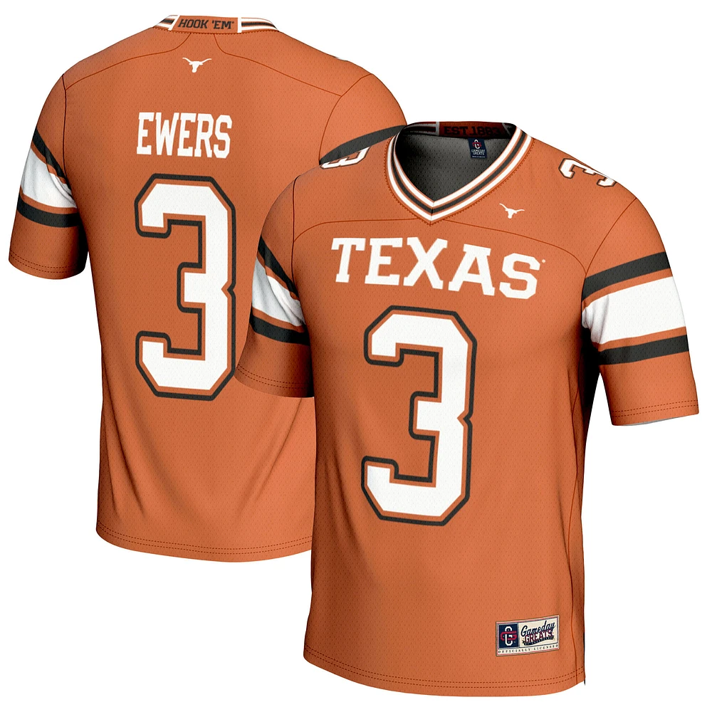 Men's GameDay Greats Quinn Ewers Texas Orange Longhorns NIL Player Football Jersey