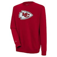 Men's Antigua Kansas City Chiefs Victory Crewneck Pullover Sweatshirt