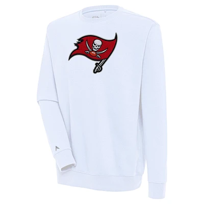 Men's Antigua Tampa Bay Buccaneers Victory Crewneck Pullover Sweatshirt