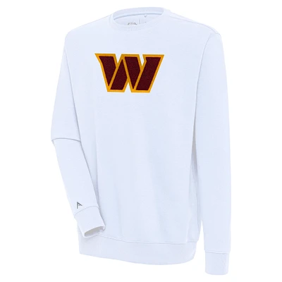 Men's Antigua Washington Commanders Victory Crewneck Pullover Sweatshirt