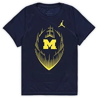 Preschool Jordan Brand Navy Michigan Wolverines Legend Football Performance T-Shirt