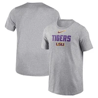 Youth Nike  Gray LSU Tigers Legend Slogan Performance T-Shirt