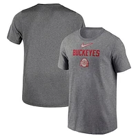 Youth Nike  Gray Ohio State Buckeyes Legend Slogan Performance T-Shirt