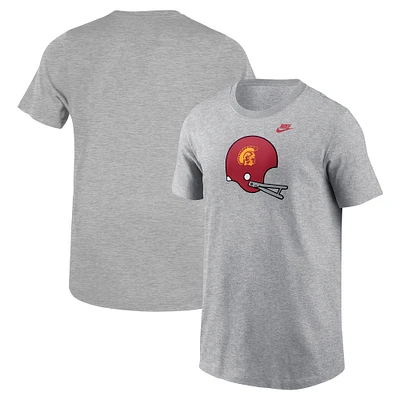 Youth Nike Heather Gray USC Trojans Helmet T-Shirt