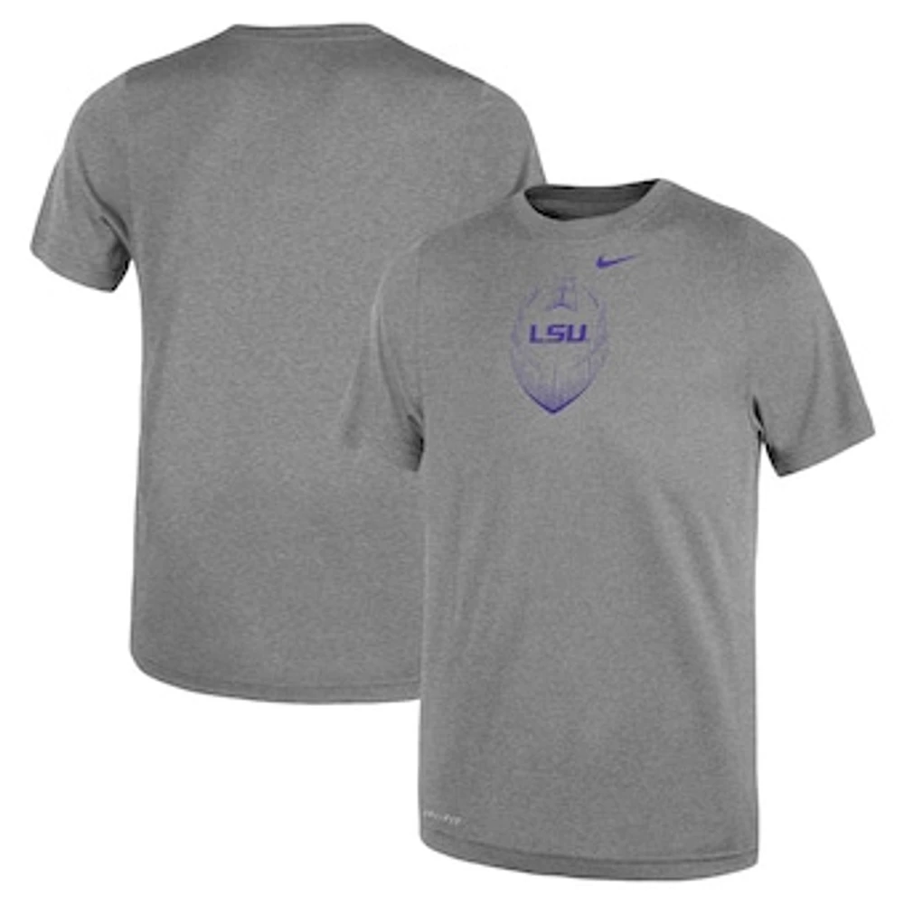 Toddler Nike Gray LSU Tigers Legend Football Performance T-Shirt