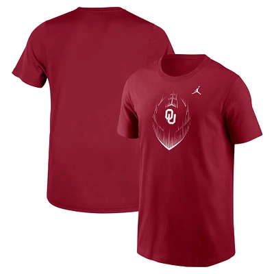 Youth Jordan Brand Crimson Oklahoma Sooners Legend Football Performance T-Shirt