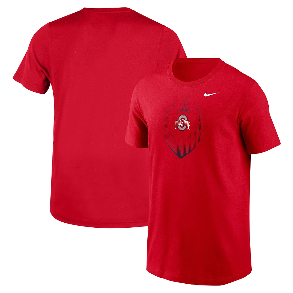 Youth Nike Scarlet Ohio State Buckeyes Legend Football Performance T-Shirt