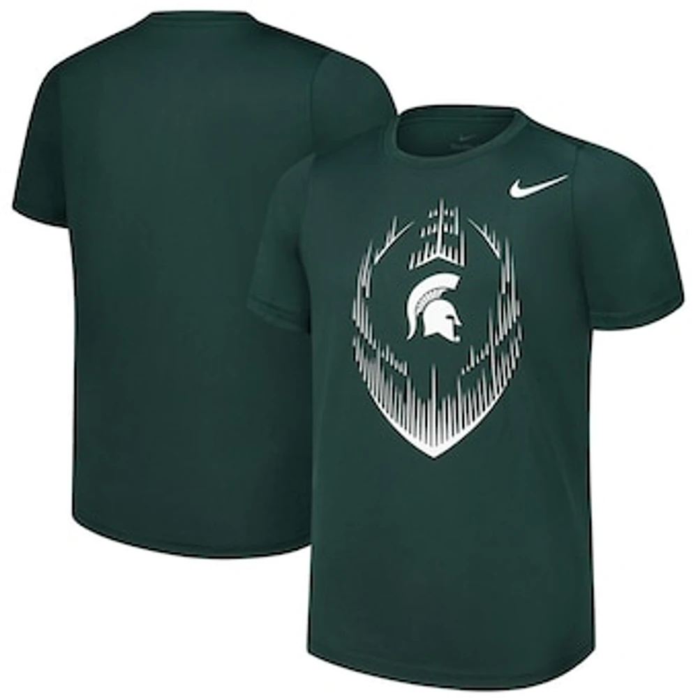 Youth Nike Green Michigan State Spartans Legend Football Performance T-Shirt