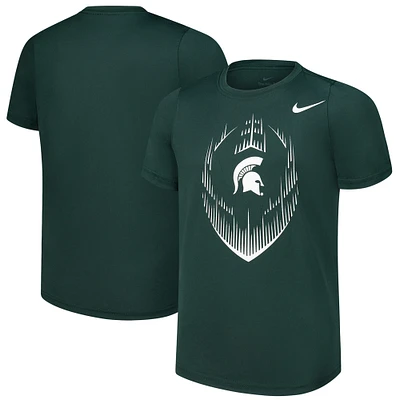 Youth Nike Green Michigan State Spartans Legend Football Performance T-Shirt